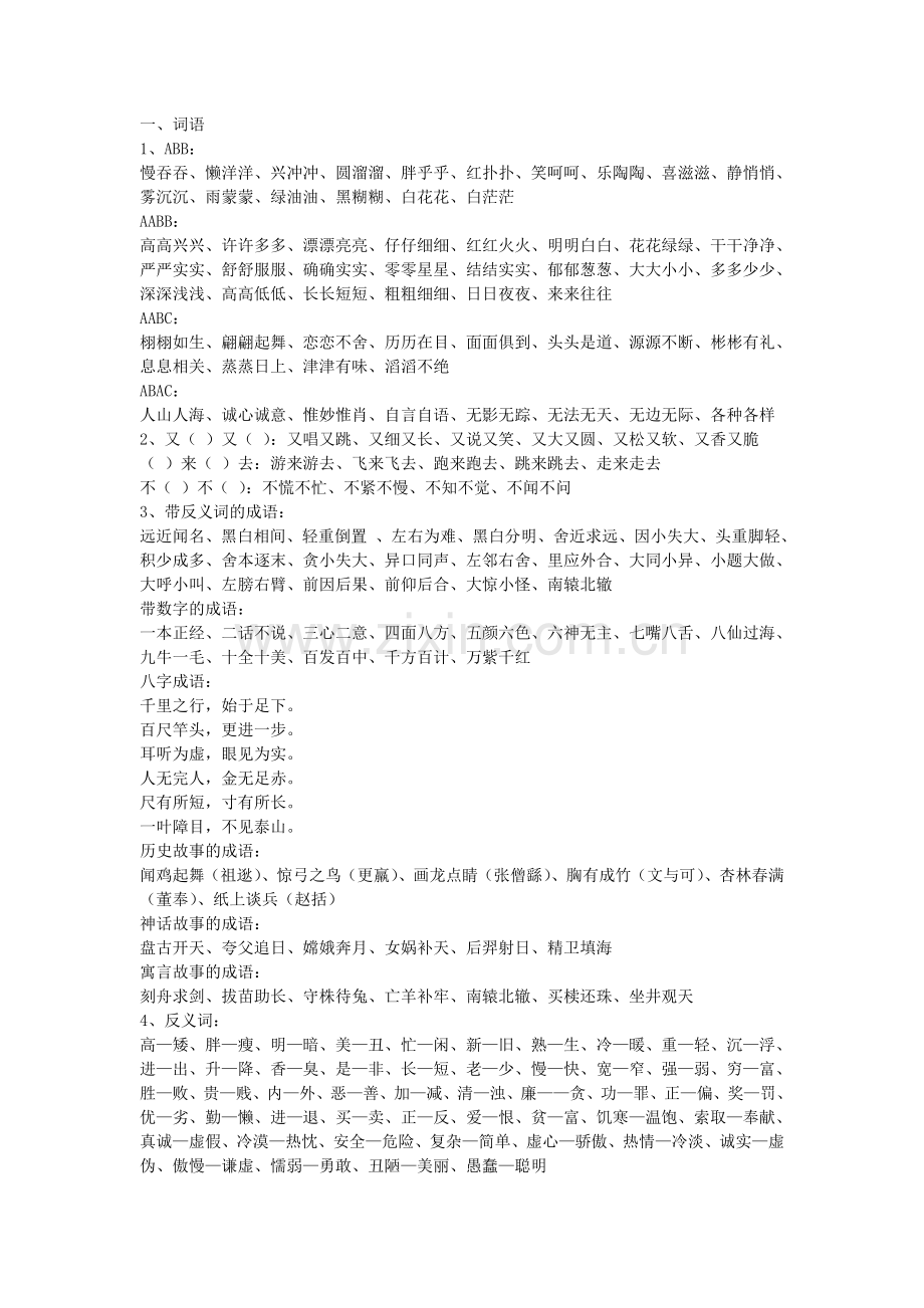 小升初语文基础知识汇总.doc_第1页