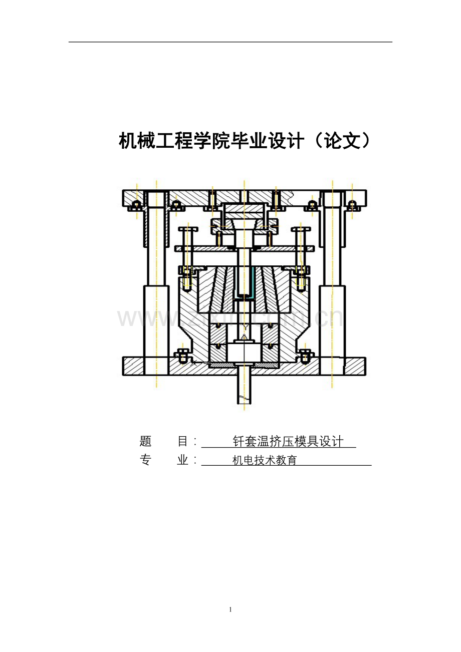 钎套温挤压模具设计-毕业论文.doc_第1页