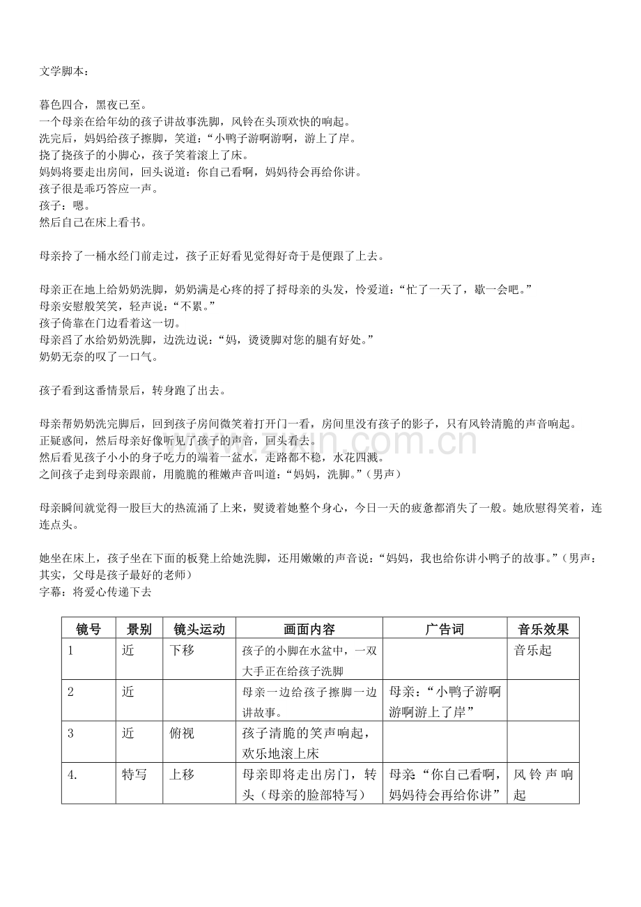 广告脚本+镜头脚本.doc_第1页