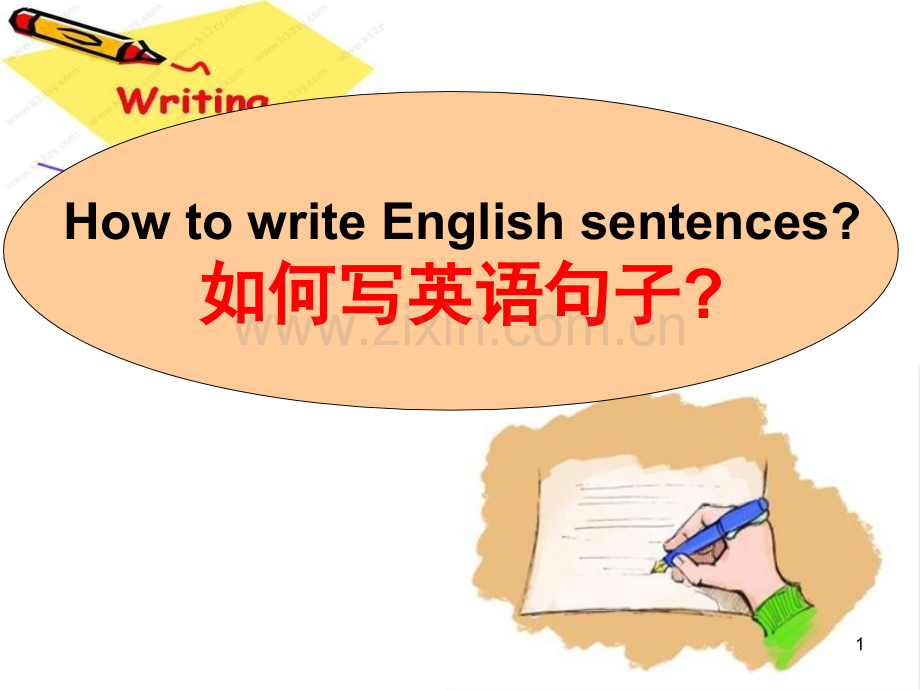 如何写英语句子(课堂PPT).ppt_第1页