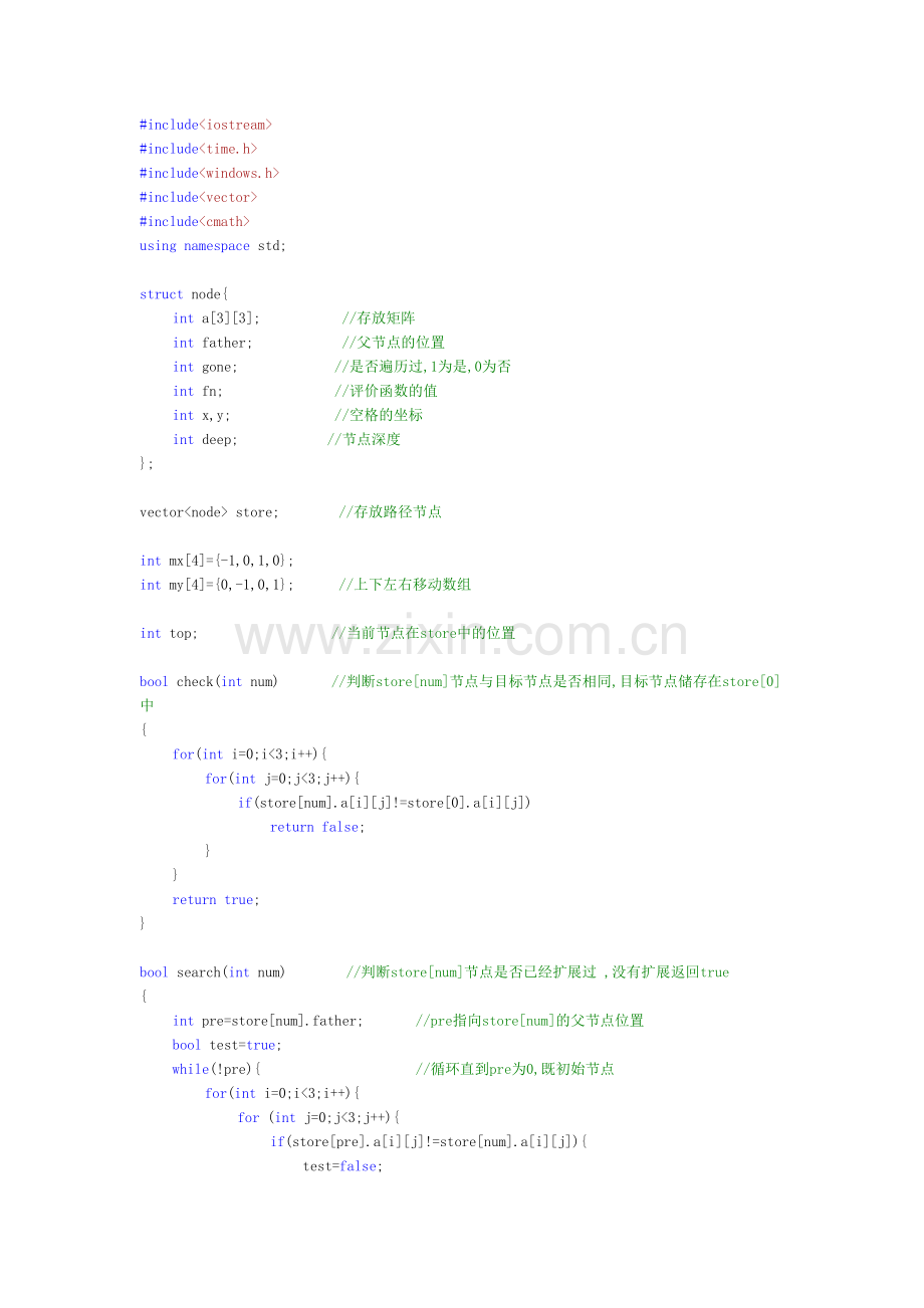 八数码C语言A算法详细代码.doc_第1页