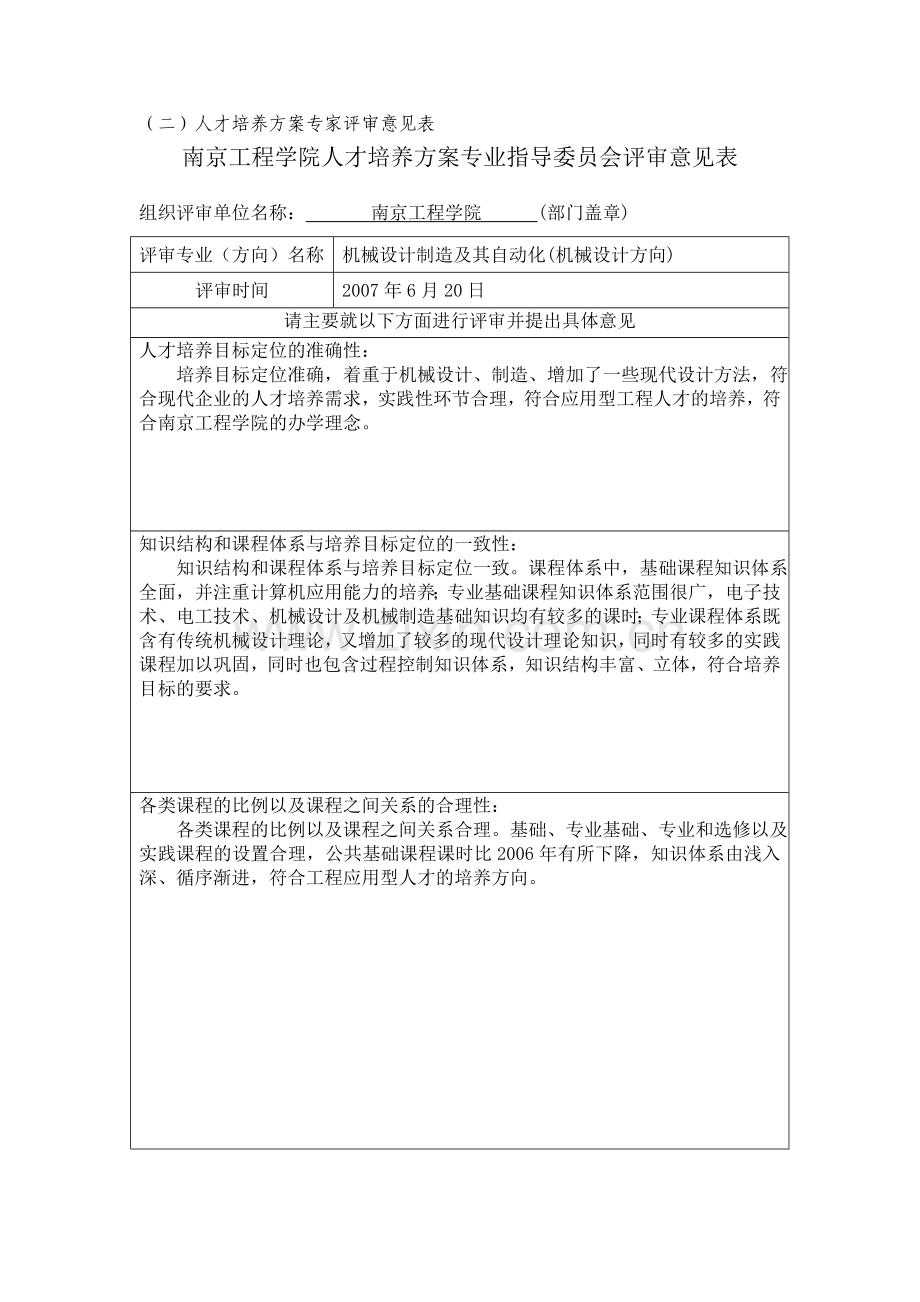 培养计划专家评审意见表.doc_第1页