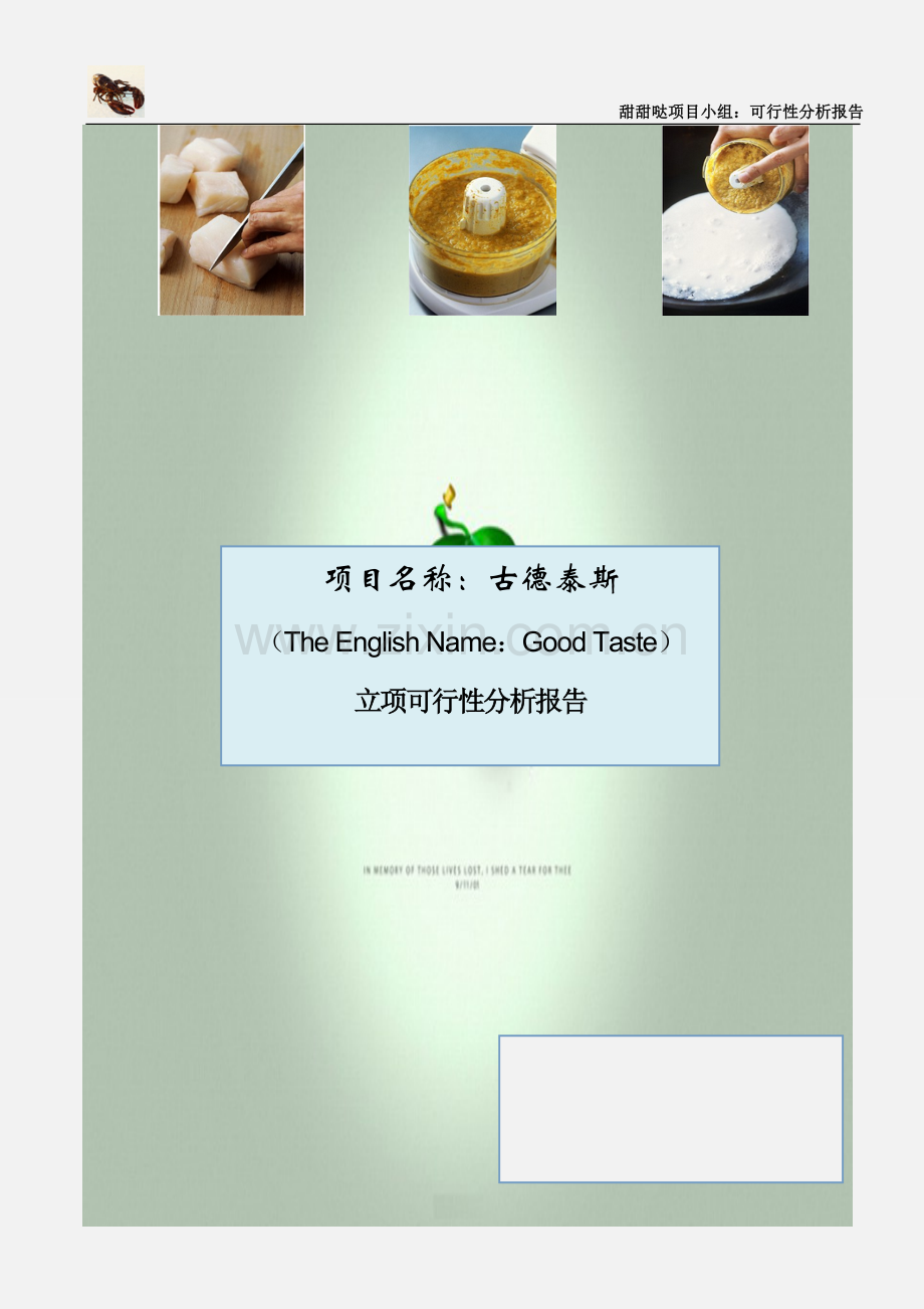 美食网立项可行性分析报告.doc_第1页