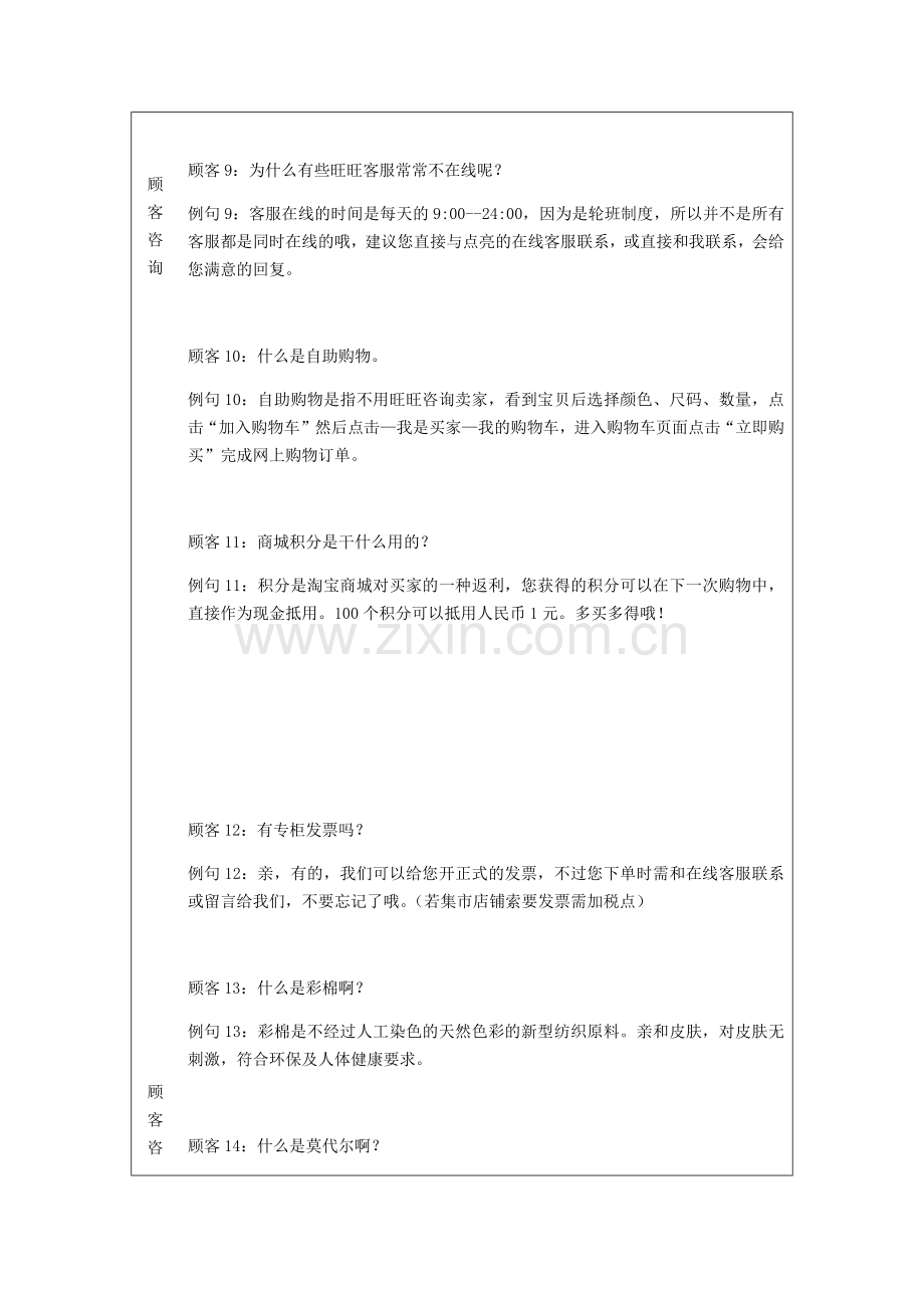 常见问题回复话术.doc_第2页