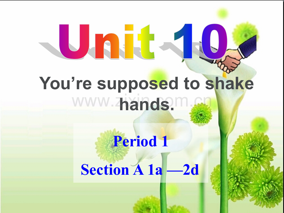 Unit-10-you-are-supposed-to-shake-hands-P1-sectionA-1a-2D.ppt_第1页