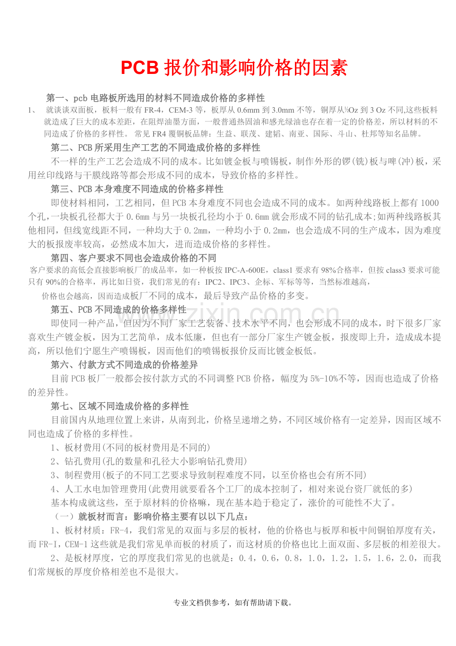 PCB报价和影响价格的因素.doc_第1页