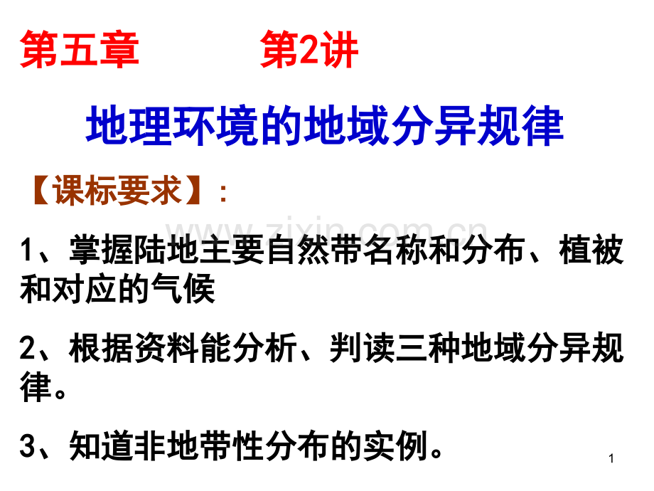 (上课用)一轮复习地域分异规律.ppt_第1页