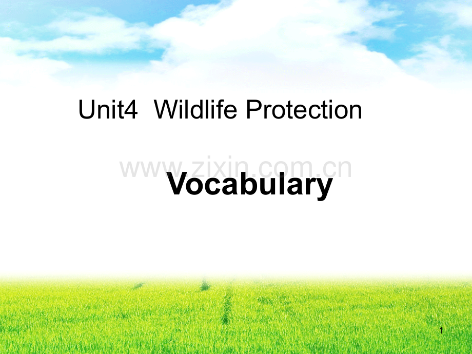unit4wildlife-protection词汇(课堂PPT).ppt_第1页