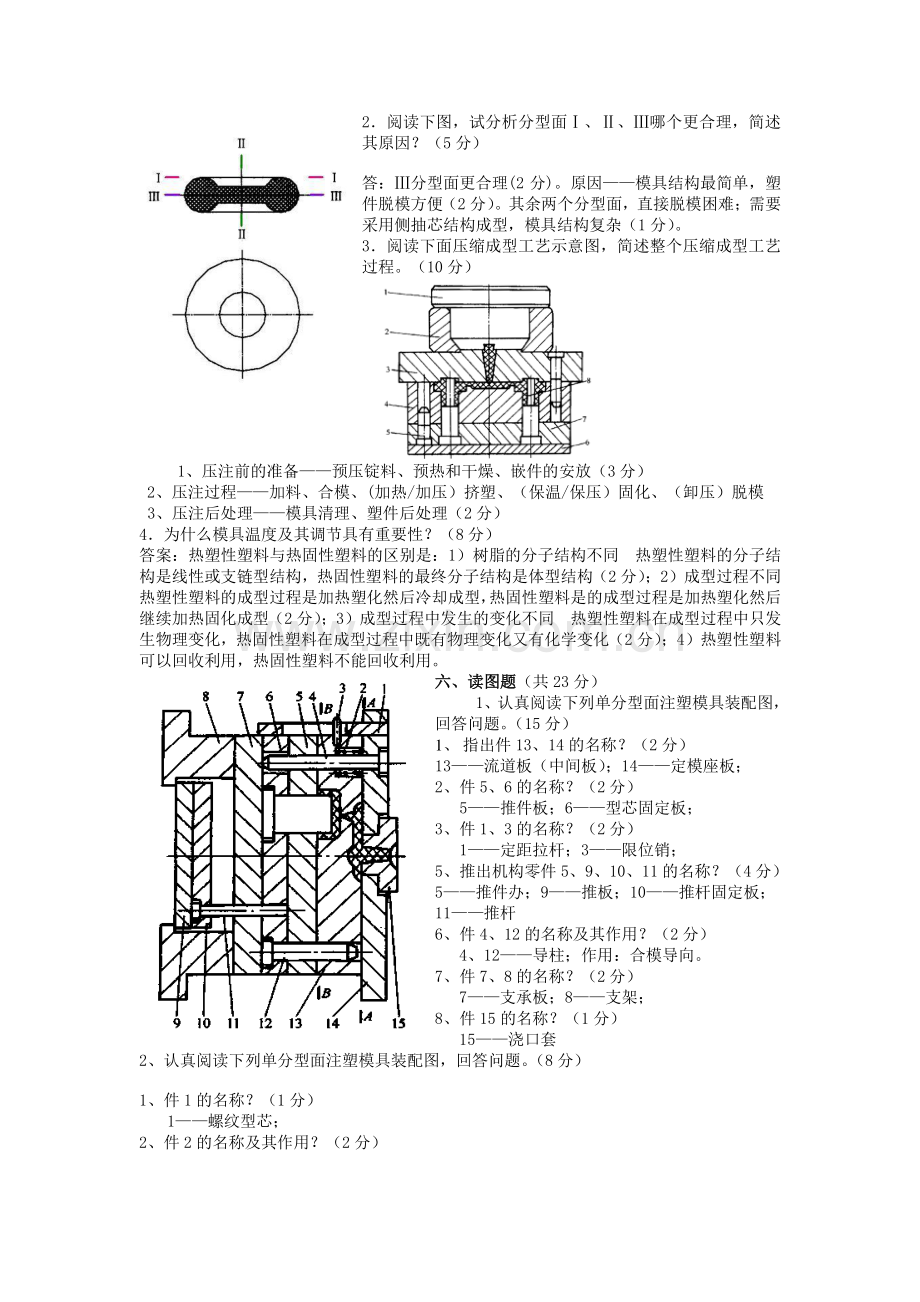 塑料模具看图题.doc_第1页