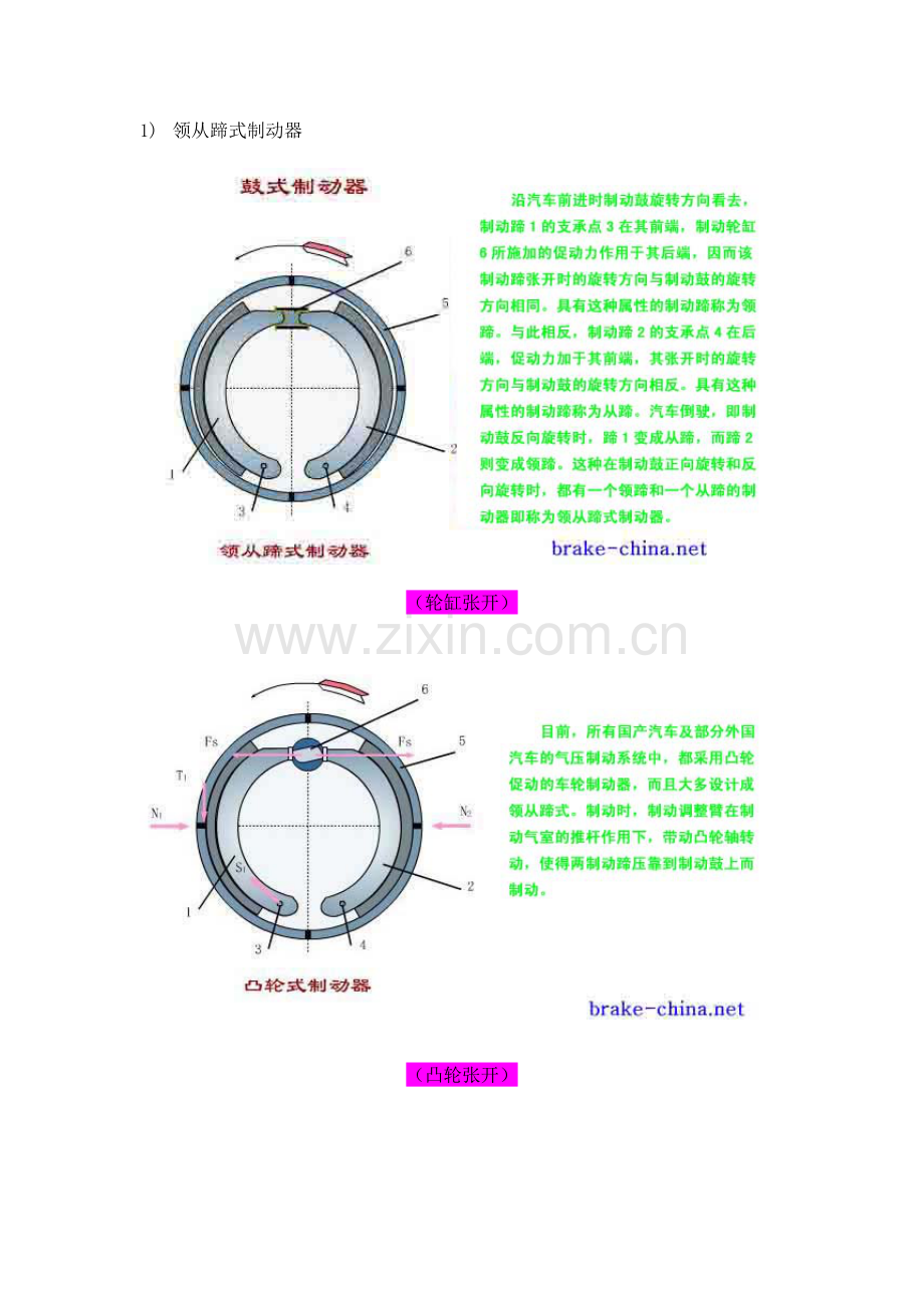 盘式制动器与鼓式制动器优缺点及其分类.doc_第2页