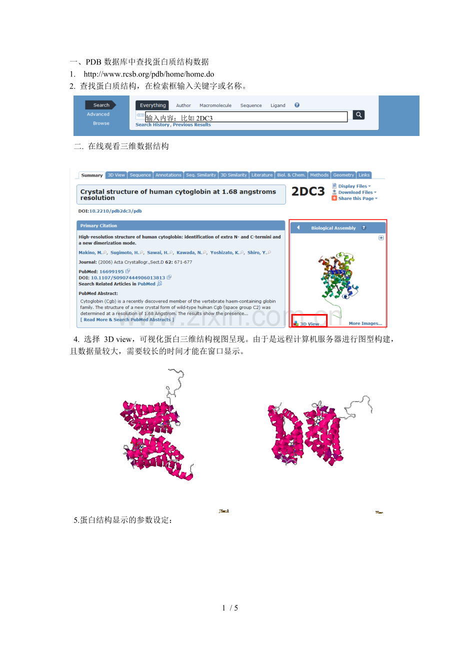 PDB数据库中查找蛋白质结构数据.doc_第1页