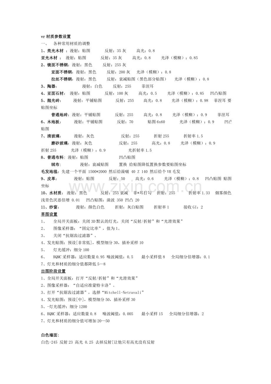 vr各种材质参数集.doc_第1页