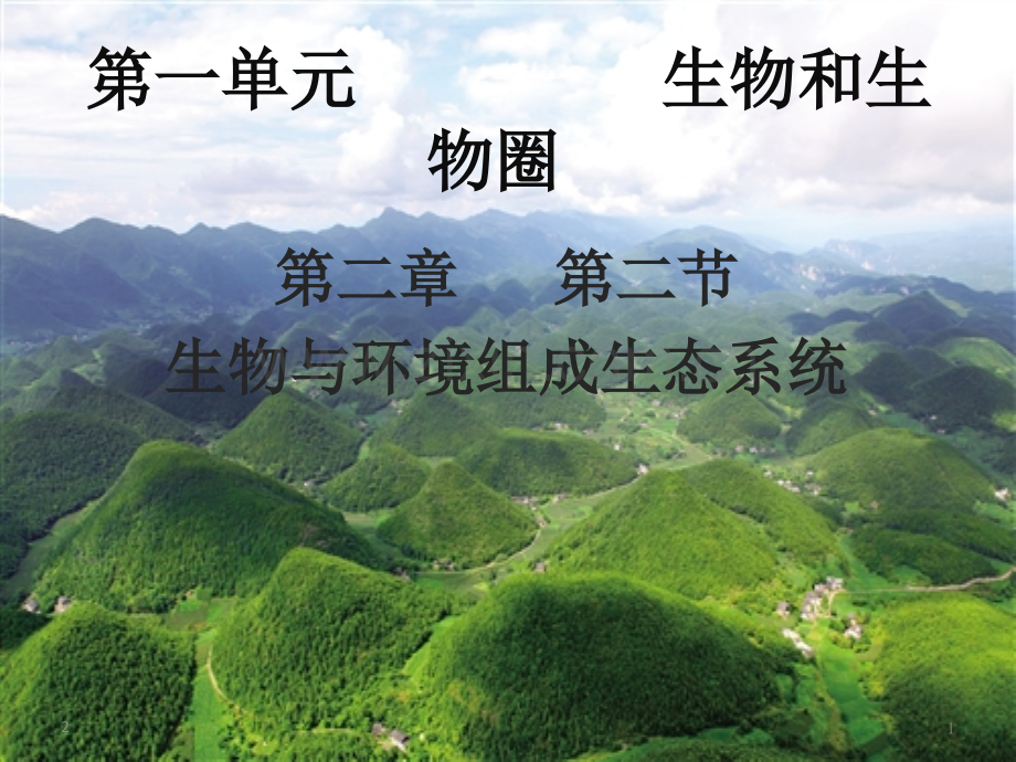 第二节生物与环境组成生态系统(课堂PPT).ppt_第1页