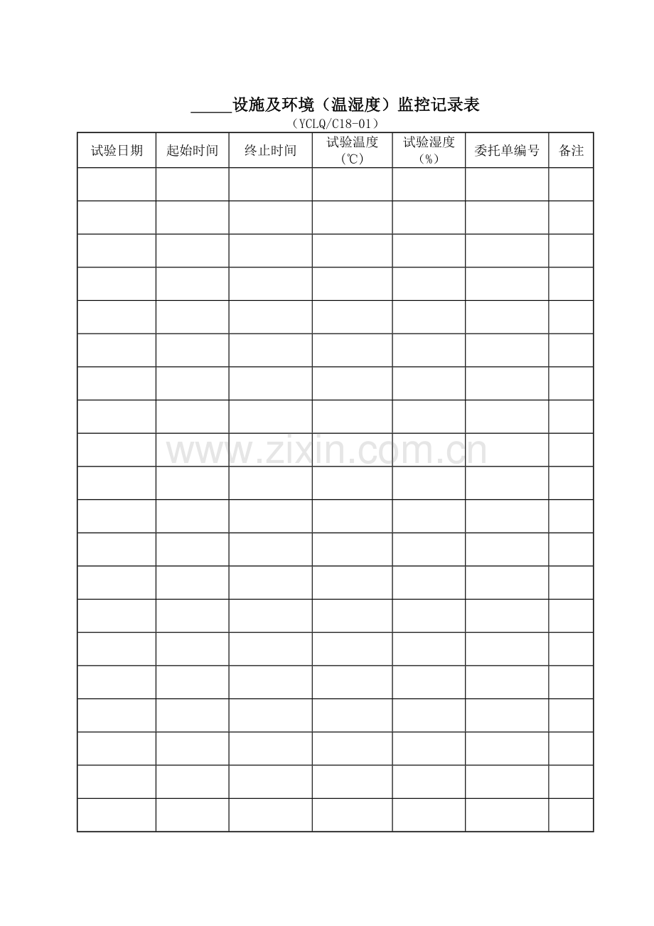 设备环境温湿度记录表.doc_第1页