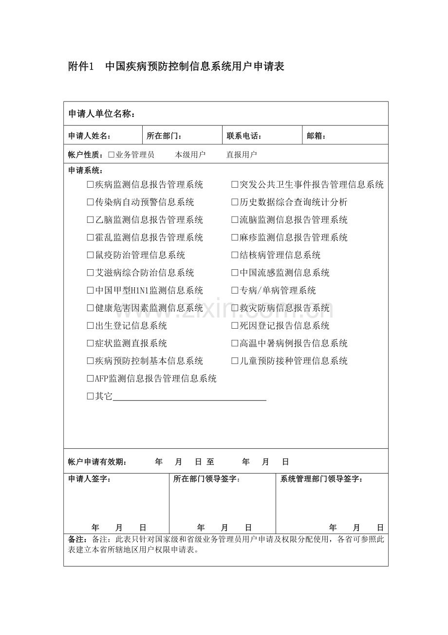 中国疾病预防控制信息系统用户表.doc_第1页