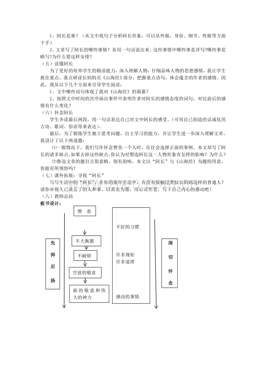 阿长与山海经说课稿.doc_第2页