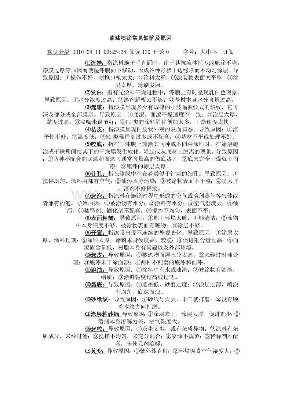 油漆常见缺陷.doc_第1页