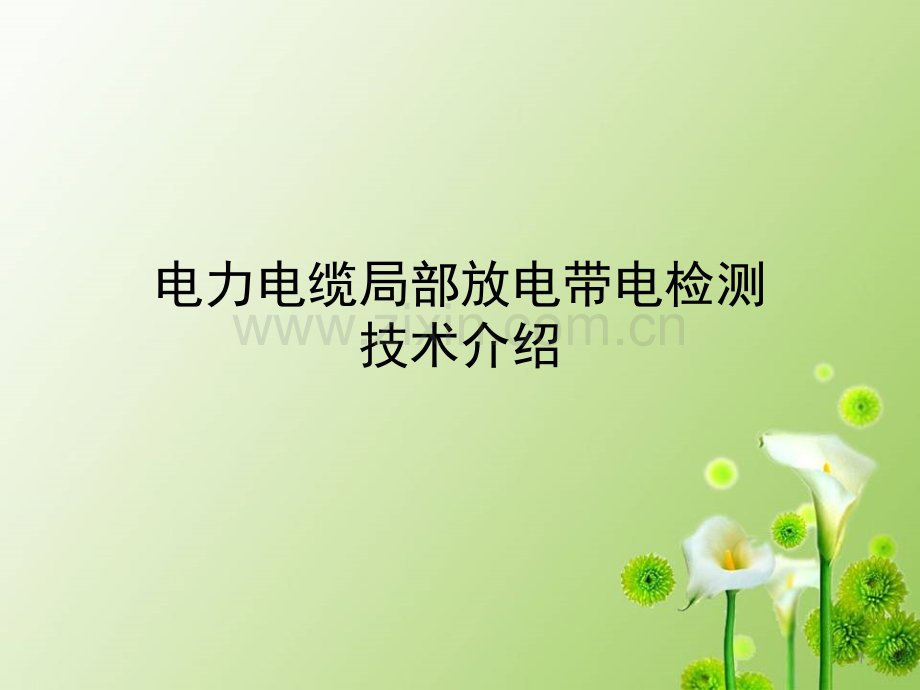 电力电缆局部放电带电检测演示幻灯片.ppt_第1页
