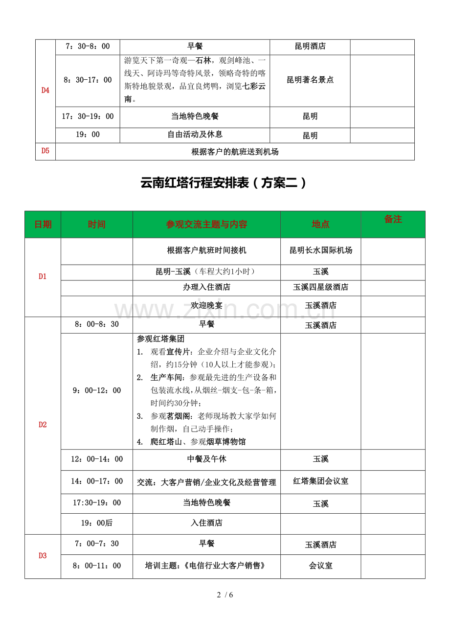 商务考察行程安排表.doc_第2页