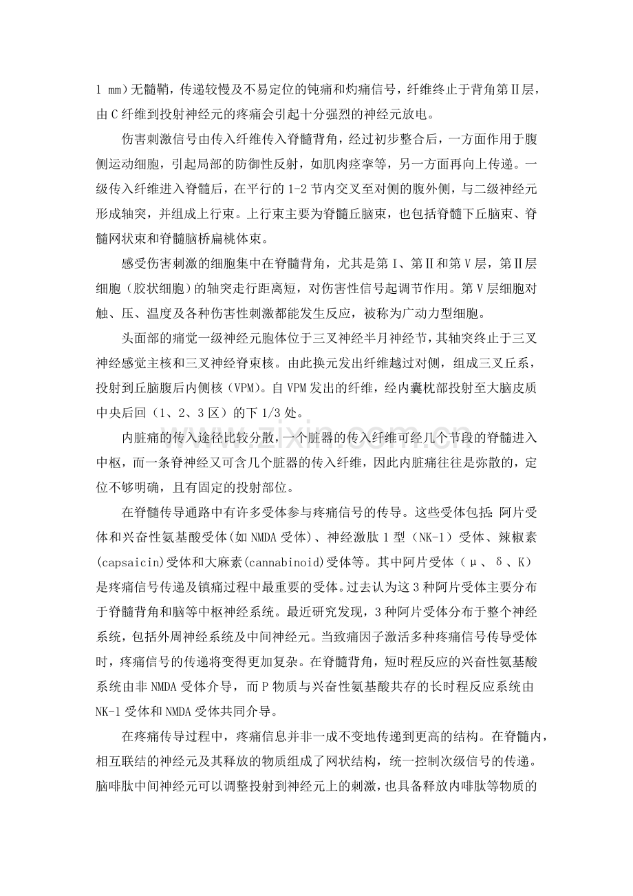 急性疼痛的发生机制.doc_第2页