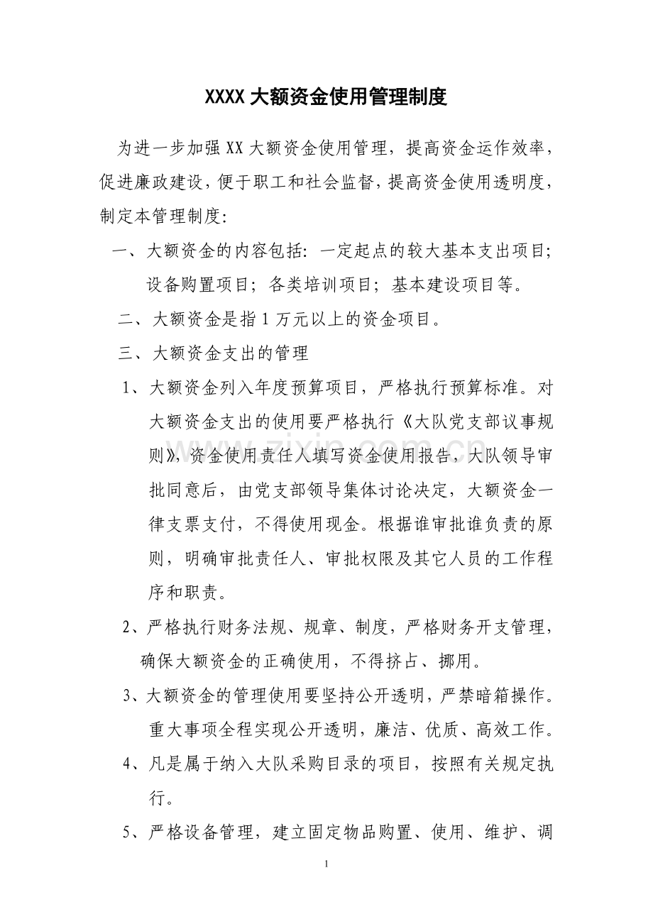 大额资金使用管理制度.doc_第1页