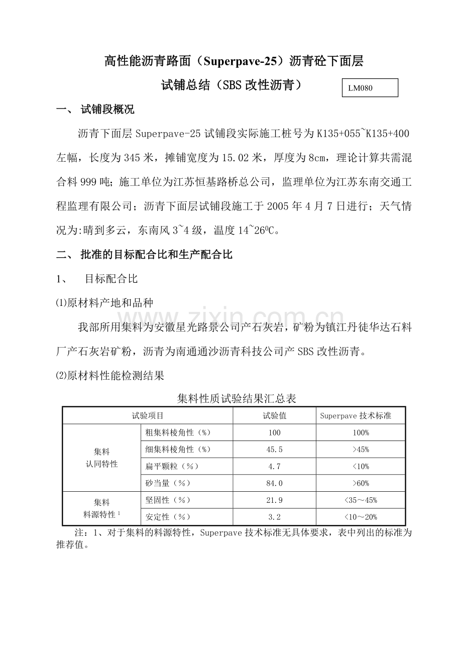 NT24下面层试铺总结1Superpave-25.doc_第1页