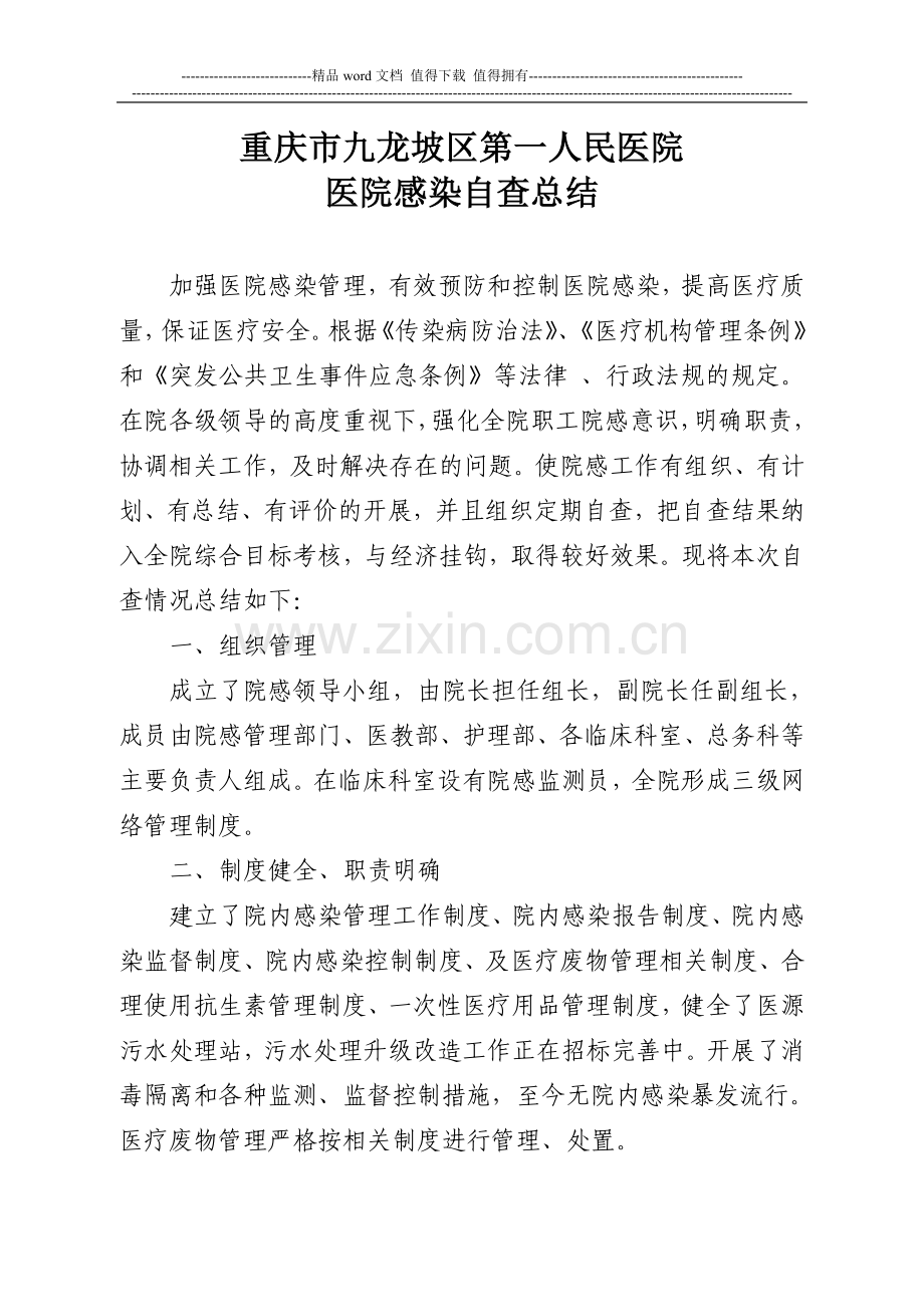 院感自查总结.doc_第1页