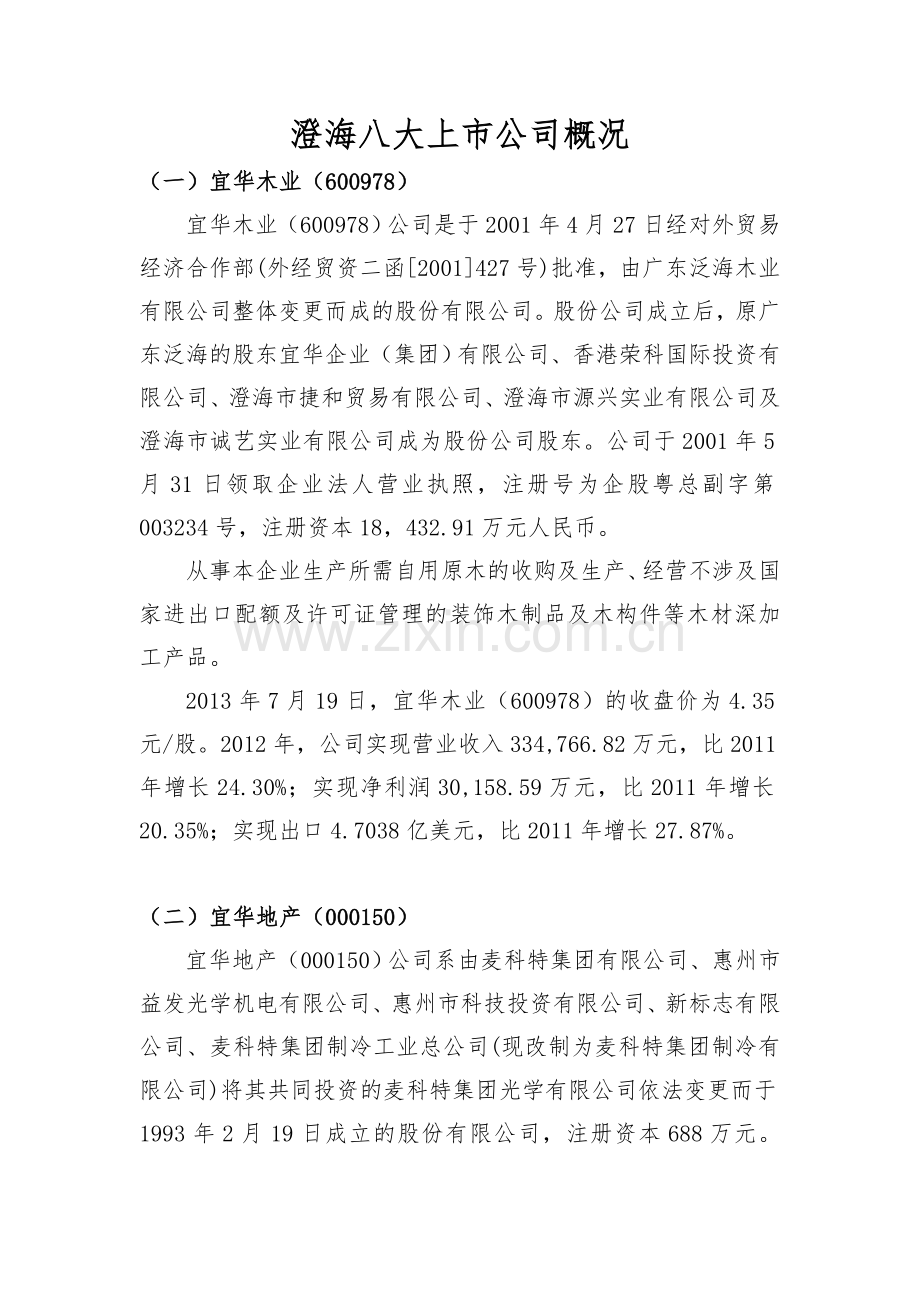 澄海八大上市公司概况.doc_第1页