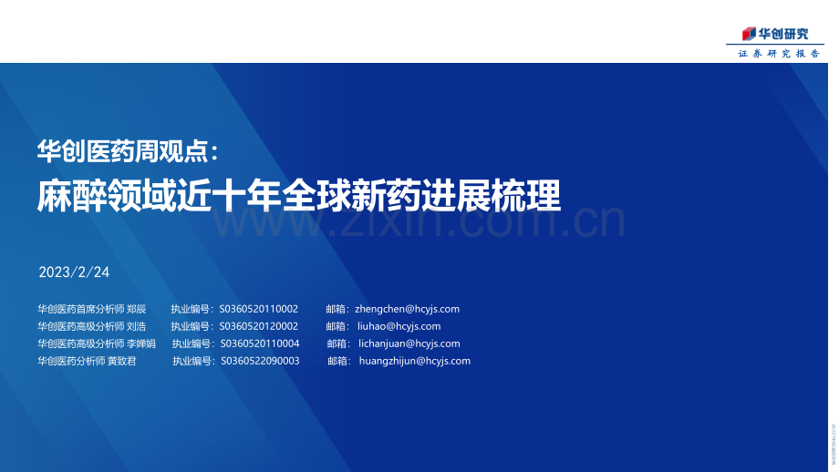 麻醉领域近十年全球新药进展梳理.pdf_第1页