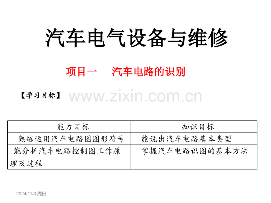 汽车电气设备与维修-课件全套教学教程整套课件全书电子教案.ppt_第1页