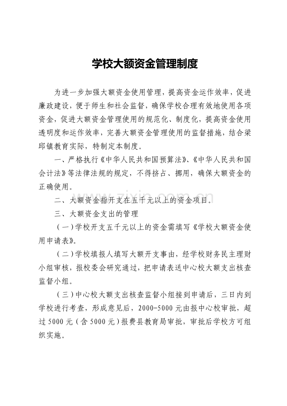 学校大额资金管理制度.doc_第1页
