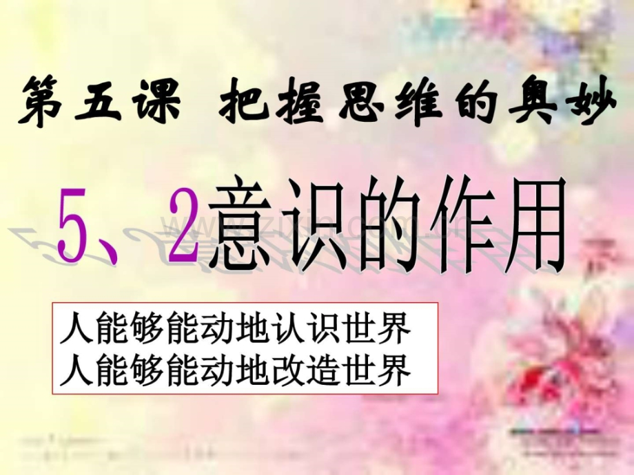 人教版哲学52意识的作用.pptx_第1页