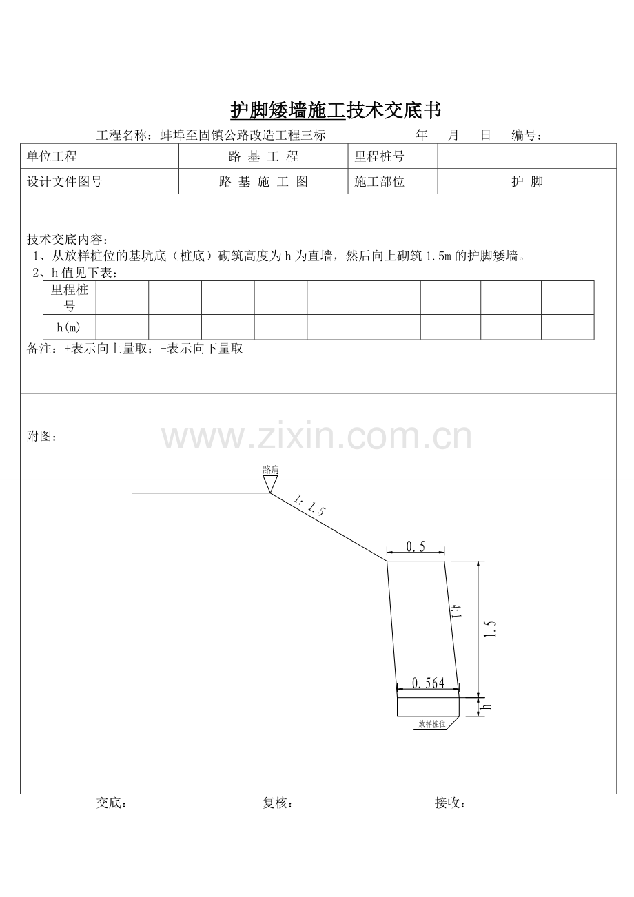 护脚开挖技术交底书.doc_第1页