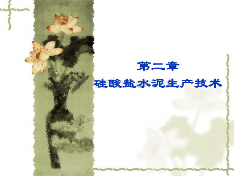 硅酸盐水泥生产技术.pptx_第1页