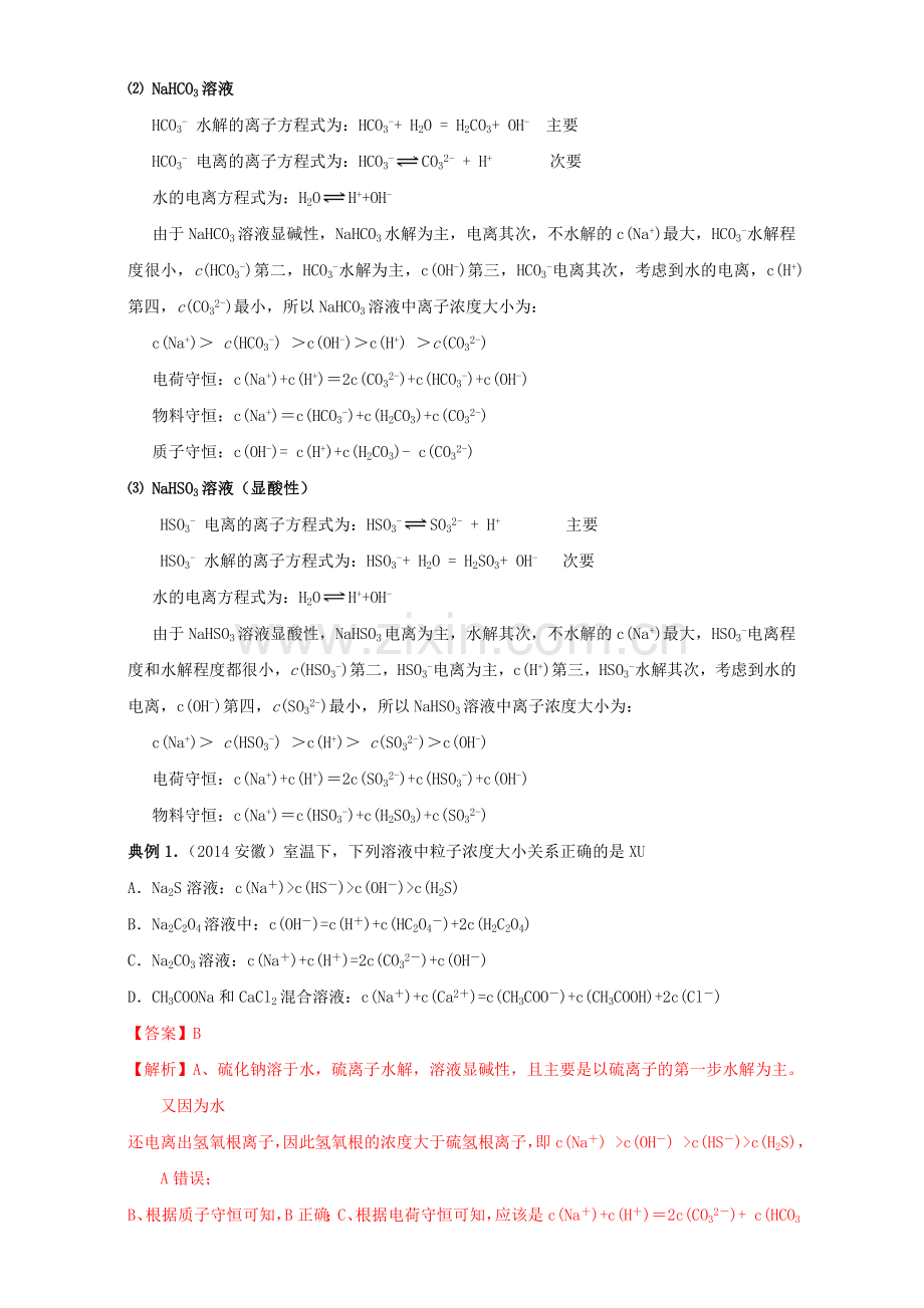 高三化学总复习-专题攻略-之离子浓度大小比较-二-离子浓度大小比较原则含解析.doc_第2页