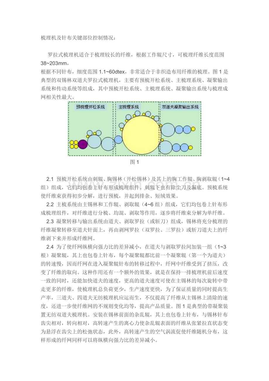 梳理机及针布关键部位控制情况1.doc_第1页