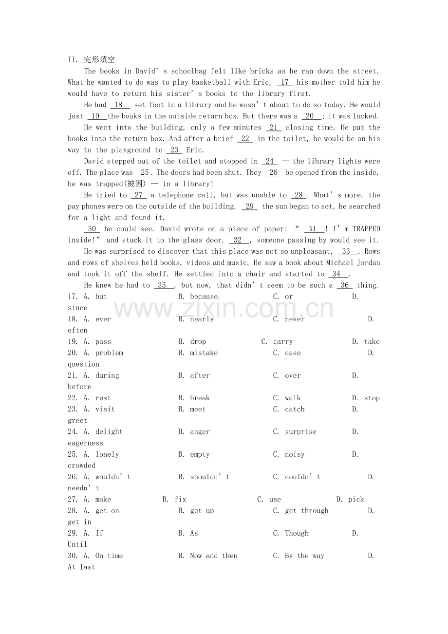 高一英语寒假作业-第十五天.doc_第2页