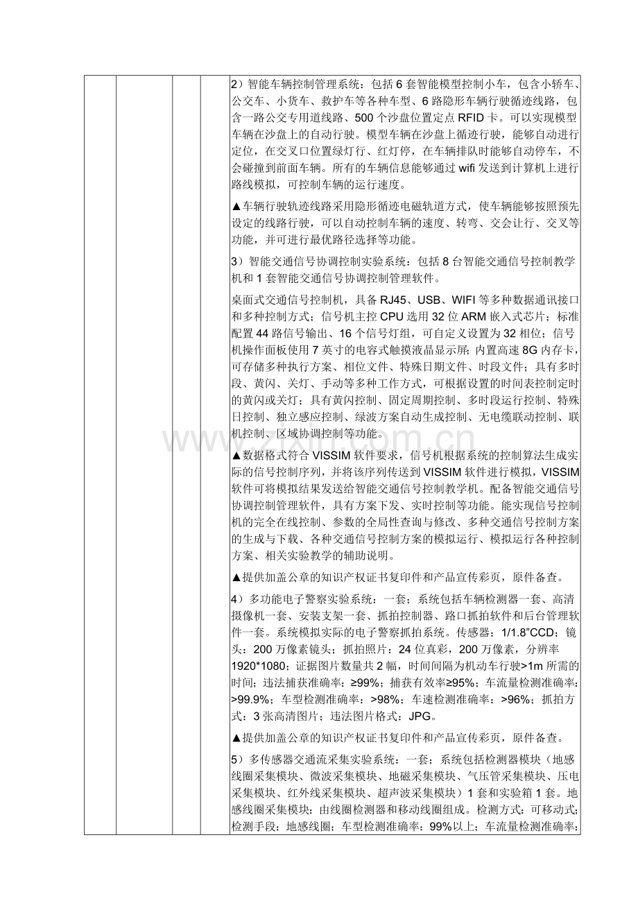 交通工程综合试验平台技术参数.doc_第2页