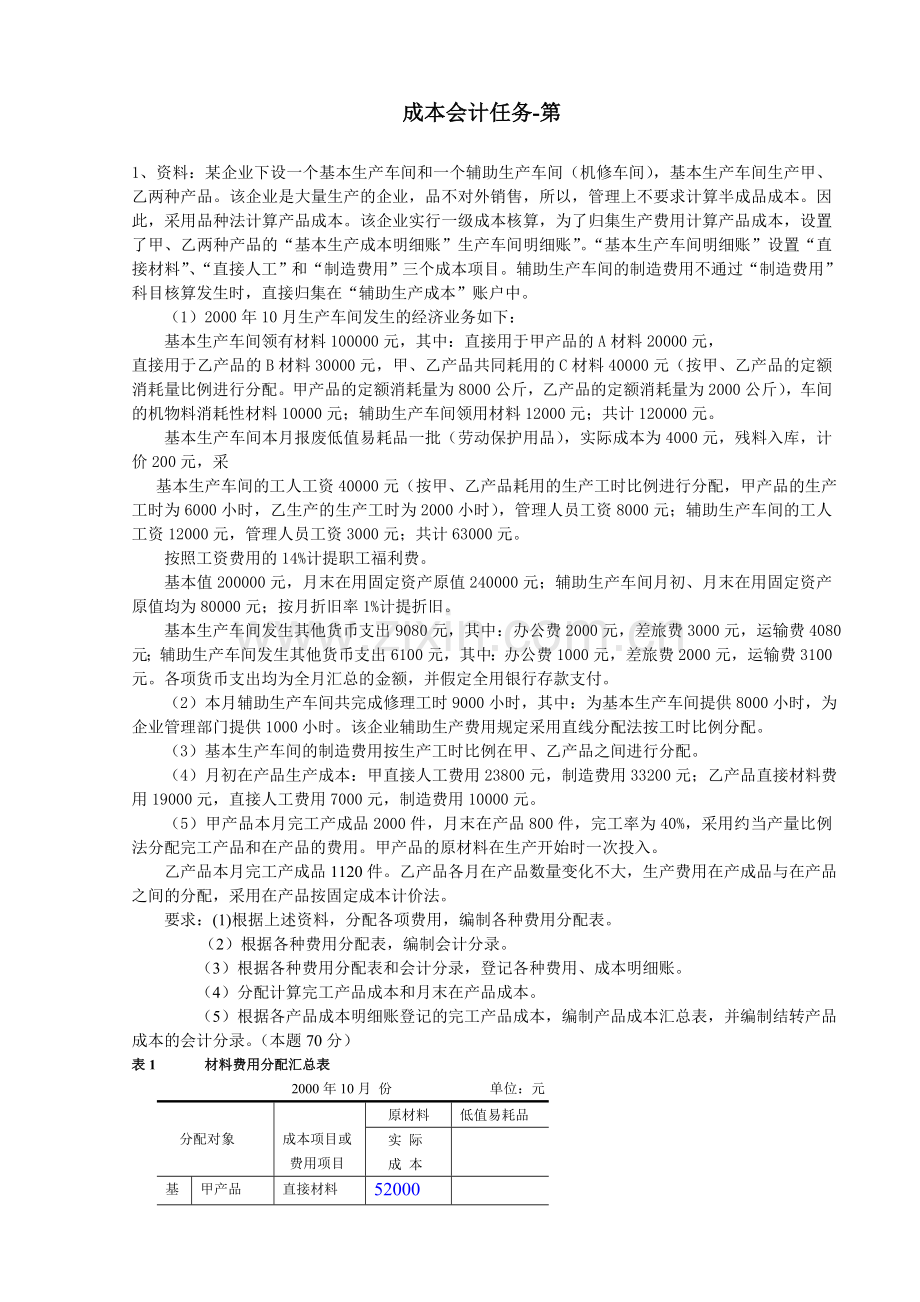 成本会计任务答案28.doc_第1页