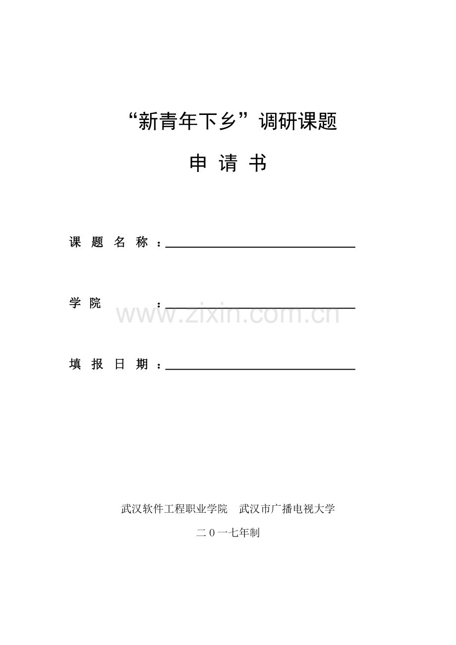 武汉市软科学研究计划项目申请书.doc_第1页