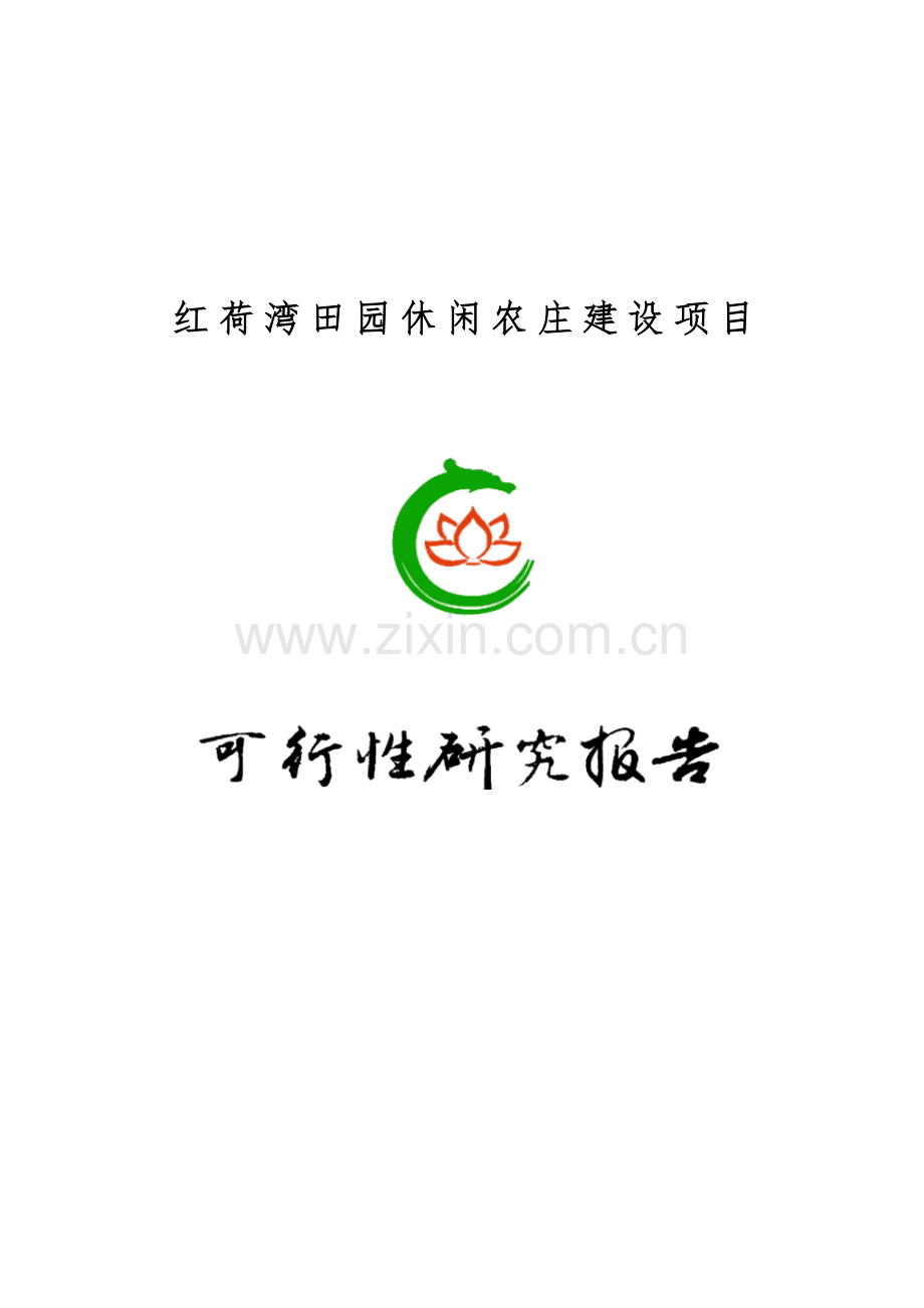 红荷湾田园休闲农庄建设项目可行性研究报告.doc_第1页