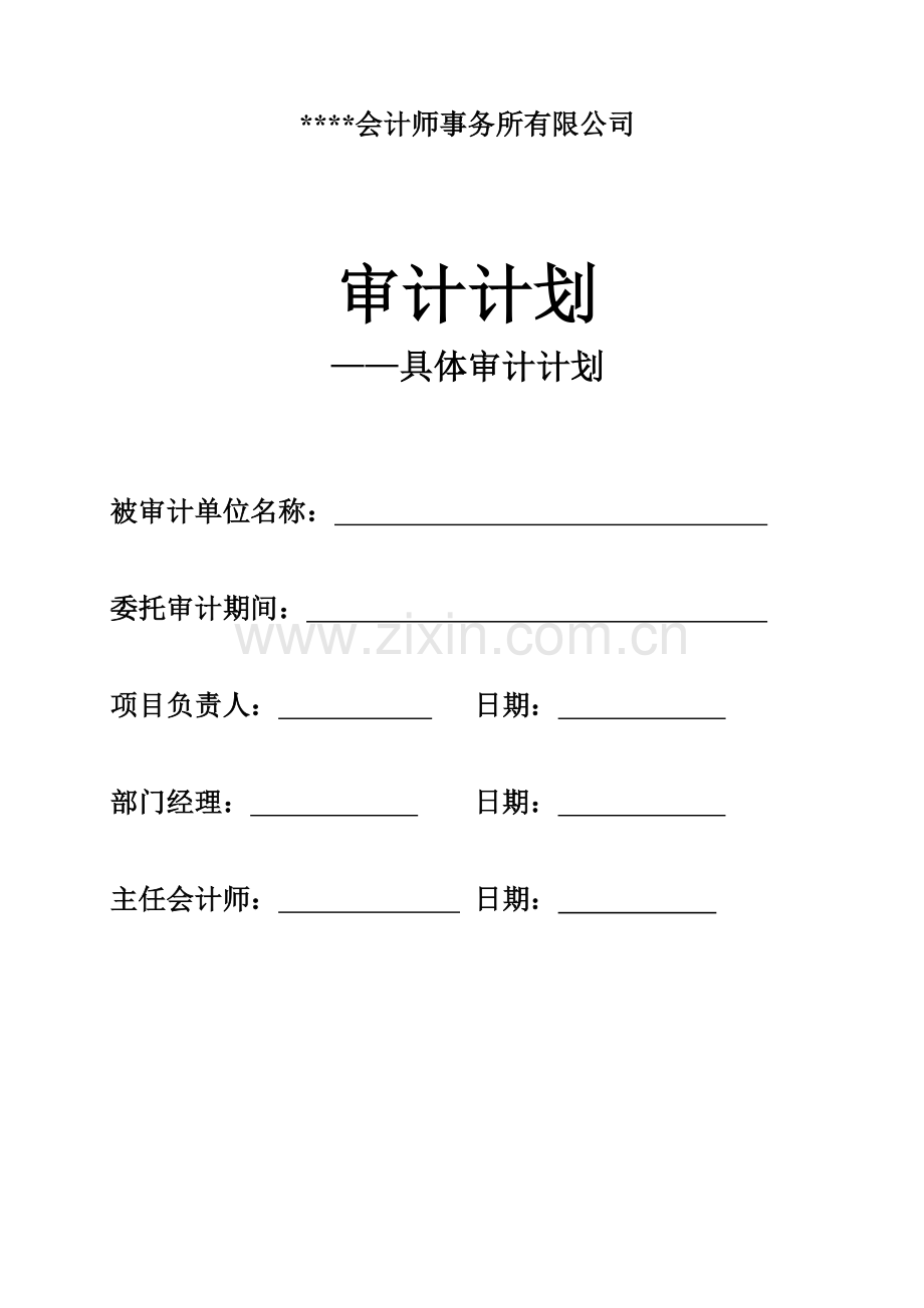 5具体审计计划范本.doc_第1页