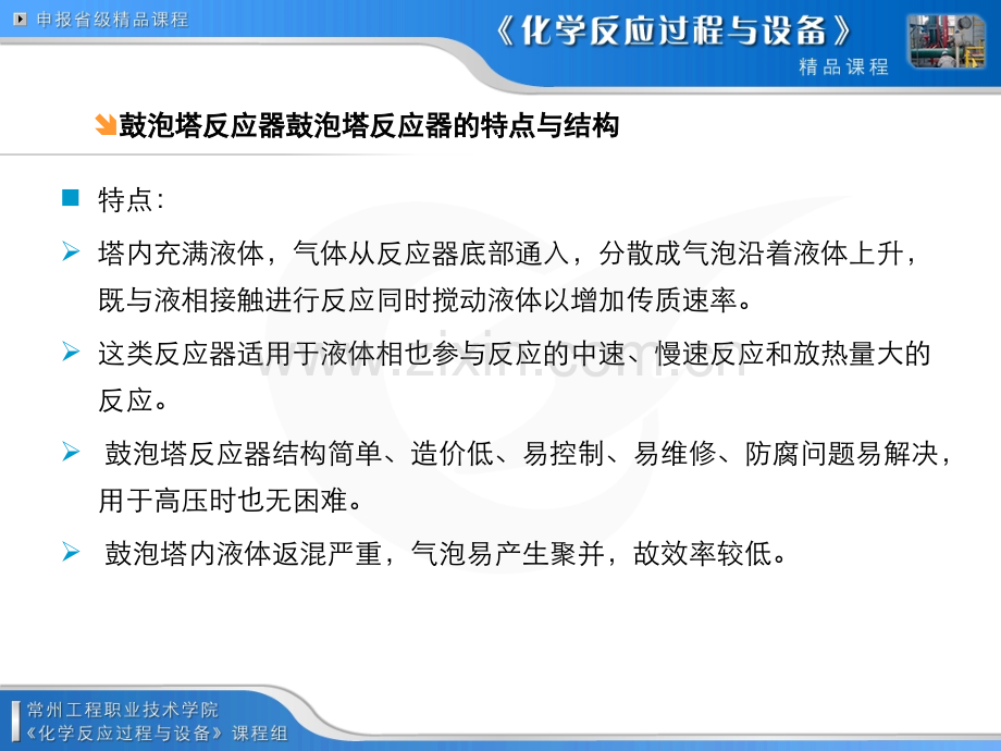 鼓泡塔反应器的特点结构.pptx_第1页