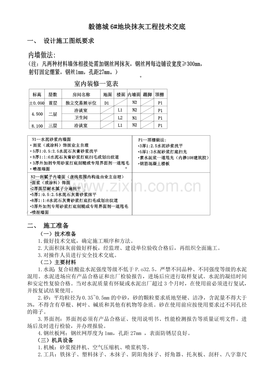 加气混凝土砌块墙面抹灰轻型砌体墙体抹灰.doc_第1页