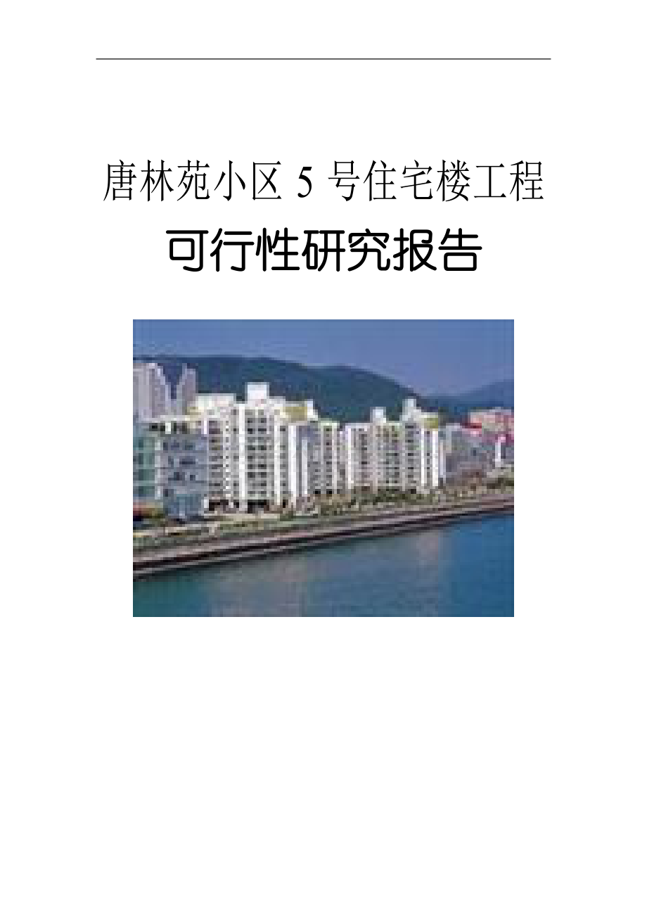 唐林苑小区房地产开发可行性研究报告书.doc_第1页