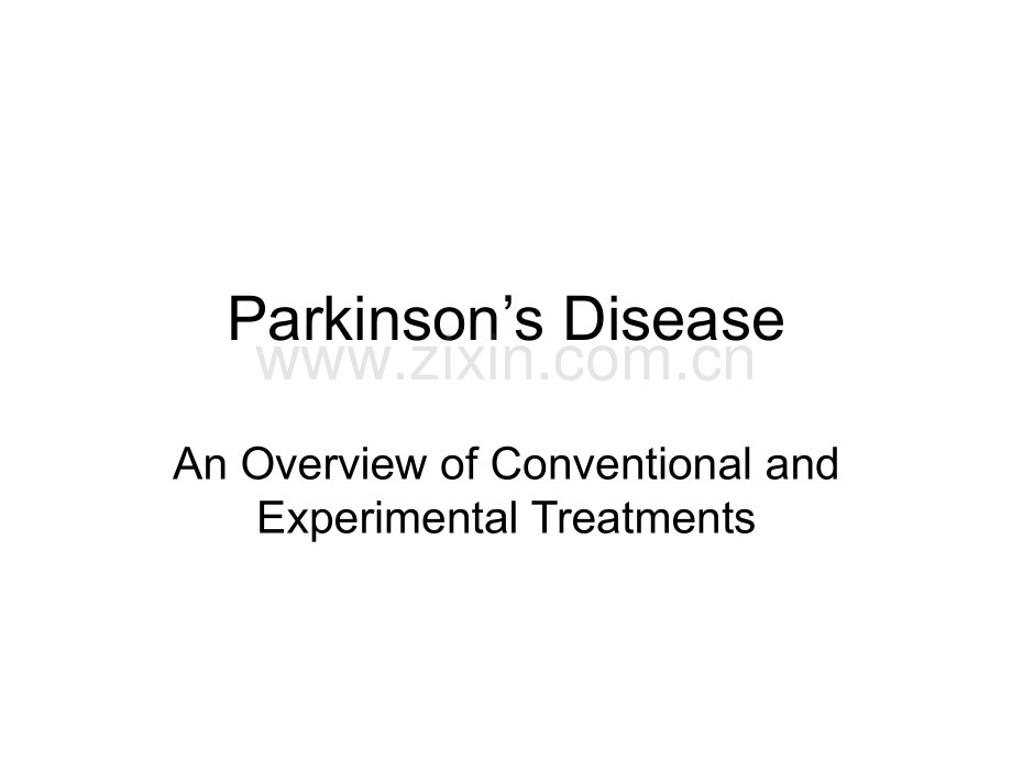 ParkinsonsDisease.pptx_第1页