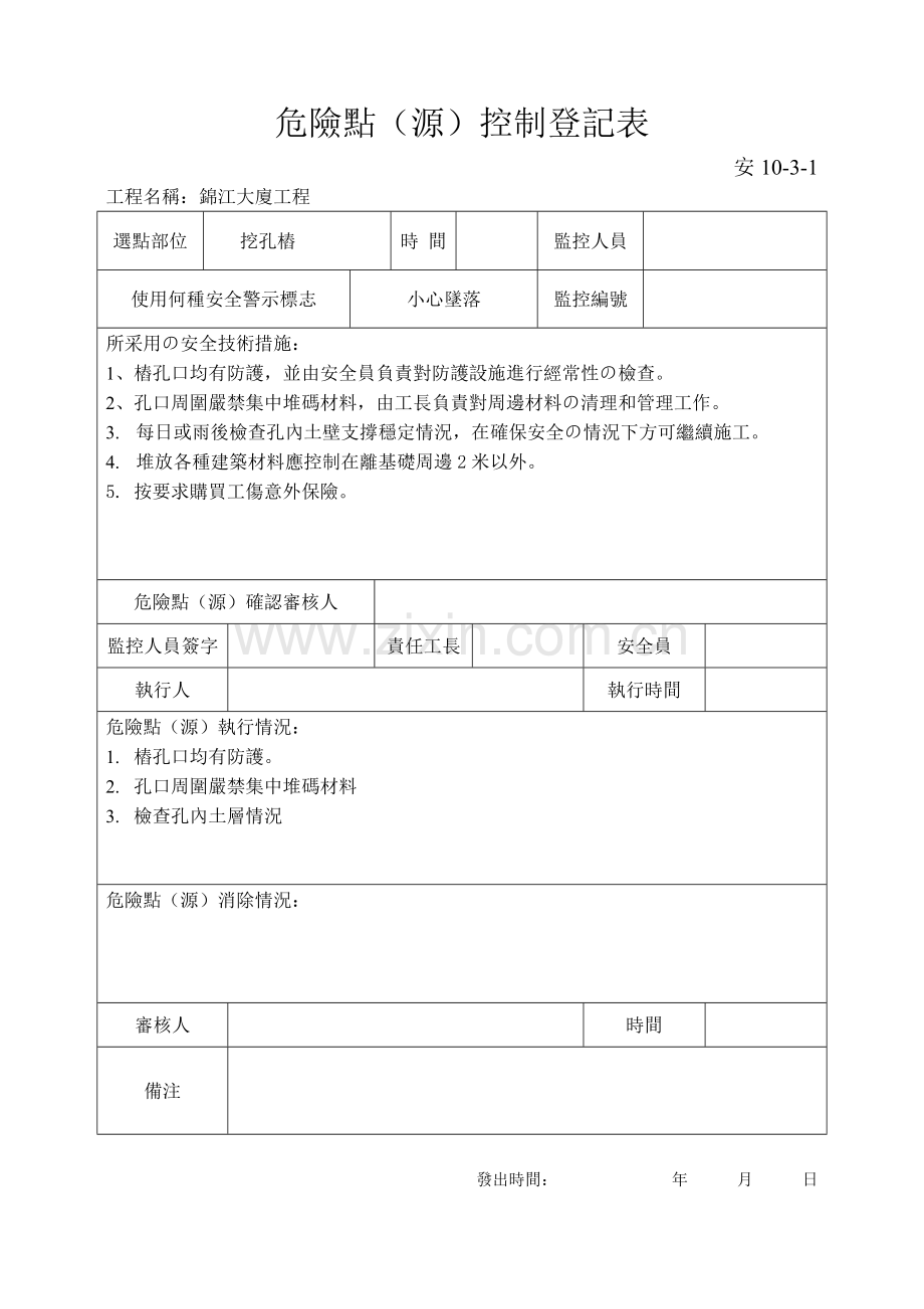 危险点源控制登记表.doc_第1页