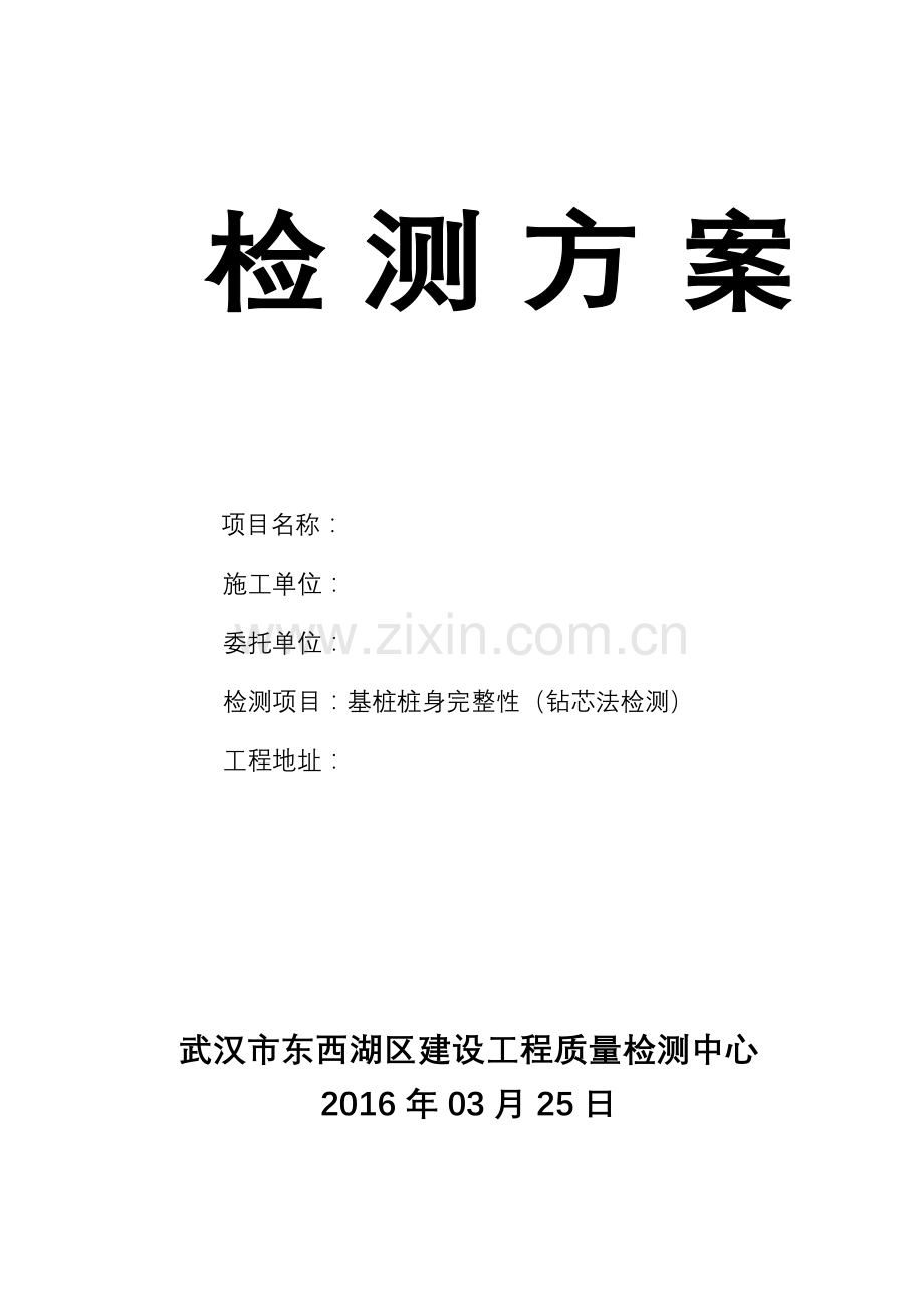基桩钻芯检测方案.doc_第1页