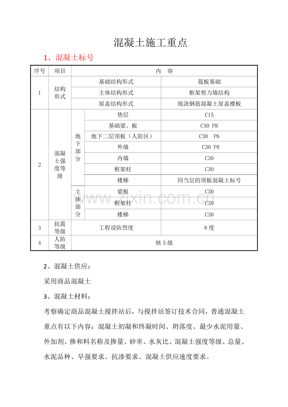 长城杯技术交底——混凝土重点.doc_第1页