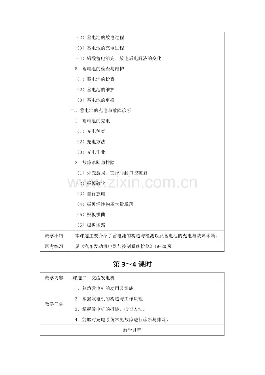 《汽车发动机电器与控制系统检修》教案电子教案授课教案整本书教案电子讲义.docx_第2页